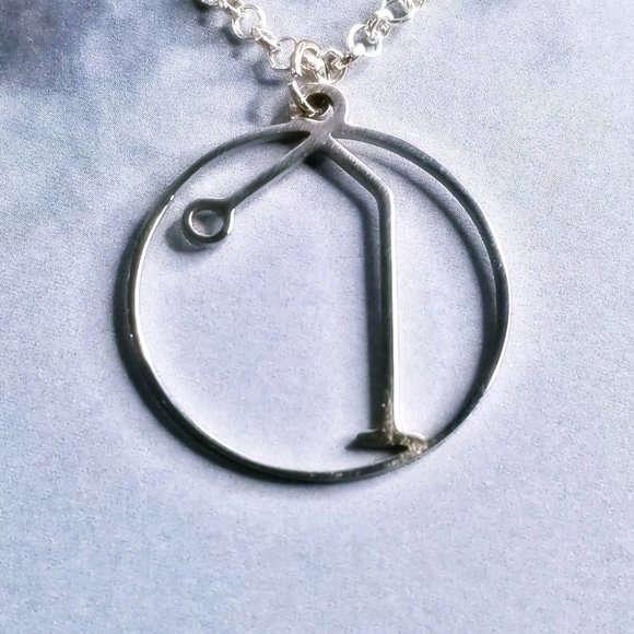 Baroque Vintage Jewelry - Archangel Raphael Sigil Silver Necklace